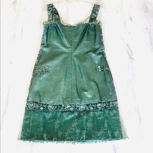 Richard Tyler leather & lace dress. Special order.